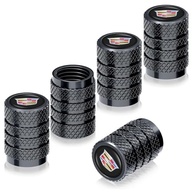 Conjunto 5 Tampas de Válvula de Pneu Universal Premium para Cadillac e Veículos Diversos - Preto - imagem 2