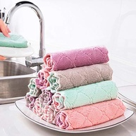 Pano de Limpeza de Microfibra 5 Peças - Toalhas Reutilizáveis para Cozinha, Móveis e Janelas (Cinza Rosa, 24x24 cm) - imagem 5