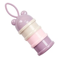 Caixa de Pó de Leite em Camadas Rosa - Dispensador Portátil e Seguro para Bebês - imagem 3