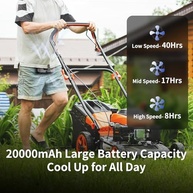 Socool 20000mAh Ventilador de Cintura Portátil Clipe no Cinto Vestível Ventoinhas Pessoais Recarregável Operado por Pilha, Ventilador de Refrigeração 40H com 10 Velocidades e Motores Duplos - imagem 5