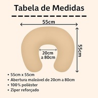 Almofada de Amamentação em Tricô Anatômica U - Conforto e Apoio Ideal para Mãe e Bebê - imagem 4