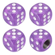 Tampas de Válvula de Pneu em Formato de Dado Roxo - Pacote com 4 Unidades Universais - imagem 2