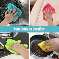 Kit 10 Panos de Microfibra Premium VARENZIA - Limpeza Doméstica e Automotiva com Alta Absorção - imagem 3