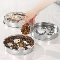 Bacia de Alimentação Lenta em Aço Inoxidável 304 - Controle de Ração e Prevenção de Engasgos para Pets - imagem 4