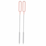 Escova de Limpeza Reutilizável em Aço Inoxidável - Nylon Resistente, Cabo Longo, Ideal para Mamadeiras e Canudos - imagem 3