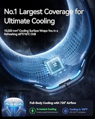 RANVOO 2025 Enhanced Max Cooling AICE Lite - Ventilador de Pescoço Recarregável com 6.000 mAh - imagem 5