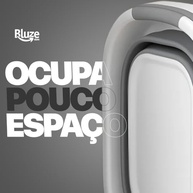 Balde Retrátil de Silicone 26L com Alça Dobrável - Design Premium Branco e Cinza - imagem 5