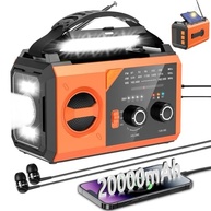 Rádio Meteorológico de Emergência 20000mAh: Alerta Climático, Solar, Manivela e SOS - imagem 2