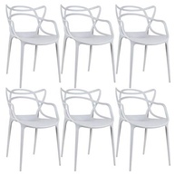 Conjunto de 6 Cadeiras Allegra - Design Moderno em Polipropileno, Empilháveis e Resistentes para Sala, Cozinha, Jantar ou Varanda - imagem 2