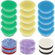Conjunto de 21 Peças de Mini Almofadas de Polimento Laváveis - Esponja Trapezoidal e Lã Reutilizável para Detalhamento Automotivo - imagem 1