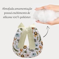 Almofada de Amamentação Confortável com Estampa Floresta - Design Ergonômico e Prático - imagem 5