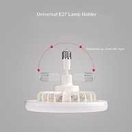Ventilador de Teto Pequeno com Luz LED e Controle Remoto | 85-265V para Ambientes Internos e Externos - imagem 5