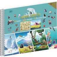 Livro de Atividades Criativas: 600+ Adesivos de Animais, 12 Cenas de Habitat e 12 Páginas para Colorir - Diversão e Aprendizado para Crianças a Partir de 12 Anos - imagem 2
