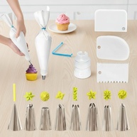 Conjunto de Sacos de Confeitar Anti-Explosão 31cm com 14 Pontas - Kit Completo para Decoração de Bolos e Sobremesas - imagem 1
