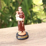 Imagem de Santo Antônio de Pádua em Resina Nacional - 10,5cm | Decoração Religiosa Elegante - imagem 5