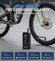 Compressor de Ar Portátil InflaVive: Inflador de Pneu Rápido com Medidor Digital e Luz LED - imagem 4