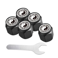 5 peças de tampas de haste de válvula de ar preta de metal para pneu, roda de carro de alumínio, resistente à corrosão, universal para bicicletas, motocicletas - imagem 2