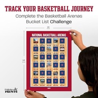 Pôster Interativo de Basquete Arena Scratch Off - Mapa de Arenas NBA para Fãs de Basquete - imagem 3