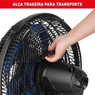 Ventilador de Mesa Arno X-TREME 9 40cm VE90 160W com 9 Pás, 3 Velocidades, Oscilação 80°, Power Zone e Modo Sono - imagem 5