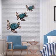 Decoração de Parede Tartaruga Marinha em Madeira | Arte Oceânica 3D em 3 Tamanhos - imagem 3