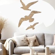 Arte de Parede Gaivota - Esculturas Náuticas Adesivas para Decoração Costeira Vintage - imagem 5