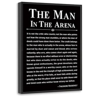 Arte de Parede Motivacional The Man in the Arena - Inspire-se Diariamente | Quadro Decorativo para Escritório, Academia e Quarto - imagem 2