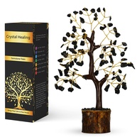 Árvore de Cristal de Turmalina Preta - Bonsai Artesanal com 100 Lascas para Proteção e Decoração - imagem 1