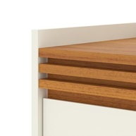 Buffet Aparador Ripado 4 Portas com Pés de MDF Astúrias 180cm - Design Elegante e Funcionalidade Moderna - imagem 4