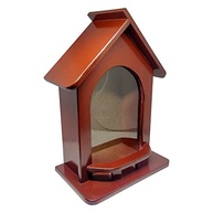 Capela Oratório 34cm em Madeira para Imagens de Santos até 22cm - Decoração Sagrada Elegante - imagem 2