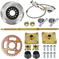 Kit Eixo Traseiro 32" Go Kart ATV - Completo com Cubos e Cilindro Mestre de Freio - imagem 3
