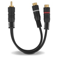 Cabo Y RCA 1 Fêmea para 2 Macho 20cm 4mm - Conexão de Áudio Amplificada STORM - imagem 1