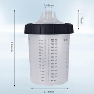 Copos de Tinta Descartáveis 800ml - Sistema de Mistura Automotiva com 10 Copos e Acessórios - imagem 3