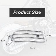 Suporte de Bagagem Clássico Prata para Harley Heritage Softail & Deluxe 00-17 - imagem 3