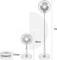 Ventilador Dobrável Portátil Silencioso com Bateria de Longa Duração - 4 Velocidades e Design Compacto - imagem 3