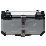 Bau de Moto 60L Universal em Alumínio Anti-Roubo - Segurança e Estilo (Prata) - imagem 2
