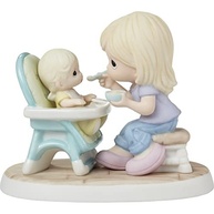 Precious Moments Love at First Bite - Estatueta de Porcelana Bisque com Tema Bebê - imagem 2