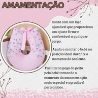 Almofada de Amamentação Estrela Lua Rosa - Apoio Ergonômico para Mãe e Bebê - imagem 4