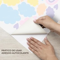Adesivo Infantil Nuvens Lavável - Decoração Segura e Divertida para Quartos de Bebê - imagem 5