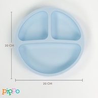 Prato de Silicone com Ventosa para Bebê - Seguro, Antiderrapante e Livre de BPA | Pippo Azul - imagem 3