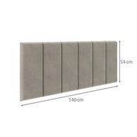Cabeceira Estofada Madri em Camurça Bege para Cama de Casal 1,40m | Design Moderno e Confortável - imagem 4