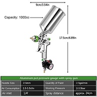 Spray Gun Airless 2.5mm - Pulverizador de Pintura Profissional HVLP com Bico de Aço Inoxidável - imagem 5