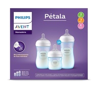 Philips Avent Kit de Mamadeiras Pétala 3.0 - 3 Unidades com Bicos de Diferentes Fluxos - Azul - imagem 1