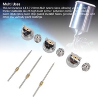 Conjunto Profissional de Bicos de Pintura 1,4mm 1,7mm 2,0mm - Agulha + Tampa de Ar para Atomização Superior - imagem 3