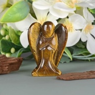 Anjo de Bolso em Olho de Tigre Natural - Estatueta de Cura e Proteção com 1,5 Polegadas - imagem 2