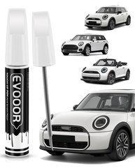 Tinta de retoque Nanug branca metálica (C6A) compatível com Bmw Mini tinta de retoque 2 em 1 para reparo de lascas e cortes com 2 microaplicadores descartáveis - imagem 1