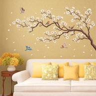 Decalques de Parede Flor de Cerejeira Branca - Adesivos Elegantes para Decoração de Ambientes - imagem 1