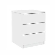 Mesa de Cabeceira 3 Gavetas em MDF Branco - Design Moderno e Funcionalidade para Seu Quarto - imagem 2