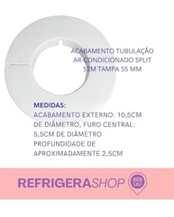 Acabamento para Tubulação de Ar-Condicionado Split 55mm - Branco - imagem 4
