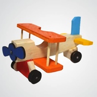 Avião de Madeira Educativo - Brinquedo Montessori para Crianças - imagem 2