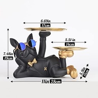 Estátua de Mordomo Bulldog Francês com Bandeja – Decoração Elegante e Divertida para Casa - imagem 4